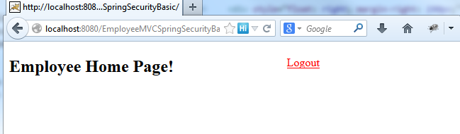 Home Page with Log Off