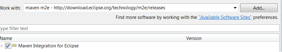 select Maven Installation
