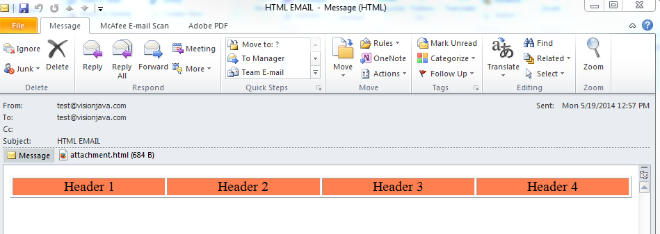 html email